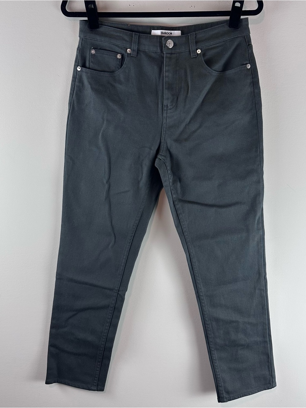 Thakoon Classic Cropped Jeans in Slate Gray Organic Cotton Women Jeans Size 6